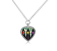 Collier funéraire pour animaux de compagnie - Bijou commémoratif pour chien/chat avec entonnoir, pendentif en forme de cœur et chaîne de 70,1 cm, collier urne de sorcière terrible cadeau souvenir pour