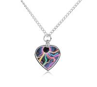 Collier funéraire pour animaux de compagnie - Bijou commémoratif pour chien/chat avec entonnoir, pendentif en forme de cœur et chaîne de 70,1 cm, collier urne à rayures colorées, cadeau souvenir pour