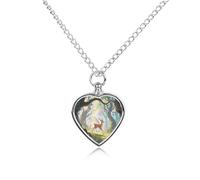Collier funéraire pour animaux de compagnie - Bijou commémoratif pour chien/chat avec entonnoir, pendentif en forme de cœur et chaîne de 70,1 cm, collier urne de cerf de forêt, cadeau souvenir pour
