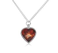 Collier funéraire pour animaux de compagnie - Bijou commémoratif pour chien/chat avec entonnoir, pendentif en forme de cœur et chaîne de 70,1 cm, collier urne fantaisie pour perte d'animaux de