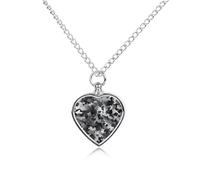 Collier funéraire pour cendres d'animaux de compagnie - Bijou commémoratif pour chien/chat avec entonnoir, pendentif en forme de cœur et chaîne de 70,1 cm, collier urne camouflage noir, blanc, gris