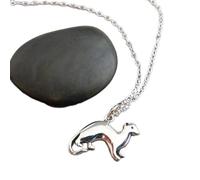 Collier furet en argent sterling 925, petit pendentif en forme d'animal de compagnie, breloque esprit animal filou, cadeau simple et délicat, petit bijou | avec chaîne de 45 cm | plaqué argent |