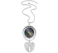 Collier Galaxy avec pendentif en forme d'ailes d'ange