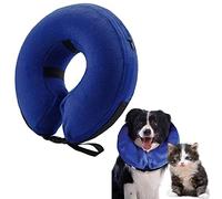 Collier gonflable de protection en cône pour chiens et chats - Doux - Pour la convalescence après une chirurgie - Empêche les animaux domestiques de toucher les points de suture (S)