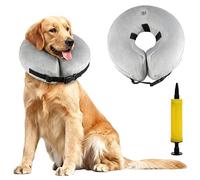 Collier gonflable pour chien - Réglable - Protection contre les fuites - Collier de protection pour chien - Collier souple - Ne bloque pas la vue - Pour la récupération après une opération ou des