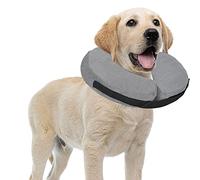 Collier Gonflable pour Chiens et Chats, Collier de récupération Doux avec Boucle Ajustable pour la récupération après Une Chirurgie ou des blessures et ne Bloque Pas la Vision (M)