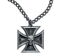 Collier Gothic de Alchemy Gothic - Croix Chevalier Noir - pour Unisexe - Standard Standard