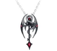Collier Gothic de Alchemy Gothic - Croix & Dragon - pour Unisexe - noir/argent Standard