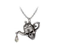 Alchemy Gothic Poison Brew Teapot Unisexe Collier couleur argent Étain
