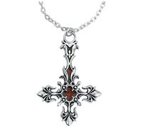 Collier Gothic de Alchemy Gothic - St. Lucifer's - Croix Rouge Sang - pour Unisexe - couleur argent Standard