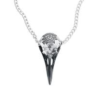 Collier Gothic de Alchemy Gothic - Volvan Raven Skull - pour Unisexe - couleur argent Standard