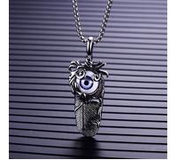Collier gothique avec pendentif en plumes pour hommes, bijoux en acier inoxydable, Vintage, Punk, rét PRESENTOIR A BIJOUX -