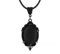 Collier gothique pour homme et femme, collier avec pendentif chauve-souris en verre avec pendentif chauve-souris, corbeau, chauve-souris, collier ras du cou victorien, collier pour invités, Halloween