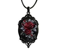Collier gothique pour homme et femme, collier avec pendentif chauve-souris en verre avec pendentif chauve-souris, corbeau, chauve-souris, collier ras du cou victorien, collier pour invités, Halloween