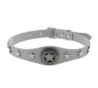 Collier gothique réglable en alliage avec étoile à cinq branches pour clavicule Harajuku avec accessoires punk foncés (collier) gris