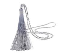Collier Goutte de Verre Femmes Chaîne Perles Cristal Pull Long Colliers Pendentif Turn Collier, Coton, No Gemstone
