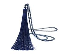 Collier Goutte de Verre Femmes Chaîne Perles Cristal Pull Long Colliers Pendentif Turn Collier, Coton, No Gemstone