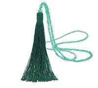 Collier Goutte de Verre Femmes Chaîne Perles Cristal Pull Long Colliers Pendentif Turn Collier, Coton, No Gemstone