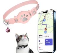 Collier GPS Chat, 2026 Nouveau Traceur GPS Chat Tracker, Collier Traceur Chat, Localisation Temps Réel, sans Carte SIM, sans Abonnement Mensuel, Imperméable et Durable (#Rose)
