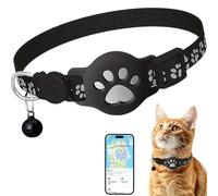 Collier GPS Chat, 2026 Nouveau Traceur GPS Chat Tracker, sans Carte SIM, sans Abonnement Mensuel, Localisation Temps Réel, Imperméable et Durable (Noir)