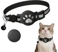 Collier GPS Chat, 2026 Nouveau Traceur GPS Chat Tracker, sans Carte SIM, sans Abonnement Mensuel, Localisation Temps Réel, Imperméable et Durable (Noir 2)