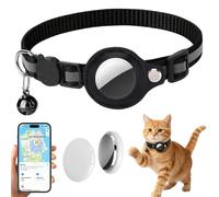 Collier GPS Chat, Chien Localisateur, Chien Traceur sans Frais Mensuels | Compatible iOS et Android, Suivi en Temps Réel, Collier GPS pour Chien Réfléchissant, Réglable avec Grelot, IPX5 Étanche
