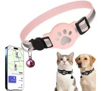 Collier GPS Chat,Collier GPS pour Chat Traceur sans Abonnement Android,sans Carte Sim,Localisation Temps RéEl, éTanche (Rose-B)