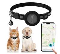 Collier GPS Chat Compatible avec iOS et Android GPS Chien Enregistrement des Trajets sur 7 Jours Collier GPS pour Chien Suivi en Temps RéEl Tracker Traceur pour Animaux éTanche IP67 - Noir