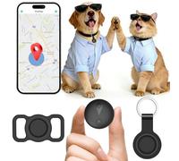 Collier GPS Chat, GPS Chien avec Suivi de Localisation en Temps Réel, Mini Traceur Chat, Traceur Chien sans Abonnement, Compatible iOS/Android, Longue Autonomie, Peut être Porté avec Un Collier, Noir
