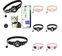Collier GPS Chat, Nouveau Traceur GPS Chat Tracker, sans Carte SIM, sans Abonnement Mensuel, Localisation Temps Réel, Imperméable et Durable, Noir