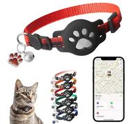 Collier GPS Chat sans Abonnement, 2026 Nouveau Traceur GPS Chat Tracker, sans Abonnement Mensuel, Localisation Temps RéEl, ImperméAble Et Durable (Orange)