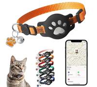 Collier GPS Chat sans Abonnement, GPS Cat Collar, GPS Tracker Cat Tracker, Traceur GPS Chat, sans Abonnement Mensuel, sans Carte Sim, Localisation Temps RéEl, ImperméAble Et Durable (Jaune)