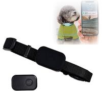 Collier GPS Chat, Traceur GPS Chat, sans Abonnement Aide À Localiser Votre pour Find (Compatible avec iOS/Android) Collier Air Tag,Aide À Localiser Votre Chat pour (Noir, Grande Taille)