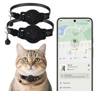 Collier GPS Chat, Traceur GPS Chat Tracker, sans Abonnement Mensuel, sans Carte SIM, (Noir 2)