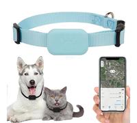 Collier GPS Chien |Collier GPS Chat Tracker - Traceur pour Chien ou Chat avec Apple Find & Bluetooth | sans Abonnement Mensuel | Compatible Android et iOS (Bleu)