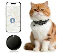 Collier GPS étanche pour chats - Tracker d'animaux compatible avec Google Find My (Android uniquement), sans frais mensuels. Collier intelligent de suivi avancé pour la sécurité des chats, idéal pour