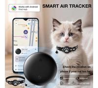 Collier GPS intelligent pour chat, anti-perte, étanche, avec boucle de sécurité réglable et réfléchissant, compatible Android Black with Collar 1