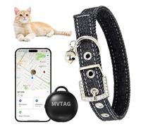 Collier GPS pour Chat avec Traceur - Dispositif de localisation/portée illimitée/Mode Perdu pour Chats Taille Ajustable Intelligent Ensemble Collier-Fonctionne avec Apple Find My (iOS Uniquement)