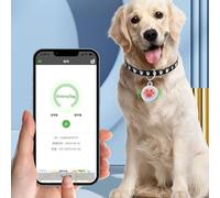 Collier GPS pour Chien, 2 in 1 Pet Tracking Smart Collar, Localisation en Temps RéEl Tag De Suivi Abs Confortable pour Petits, Moyens Et Grands Chiens, Pas De Frais Mensuels (C)
