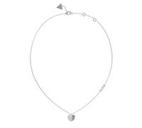 Collier - GUESS - Lovely Guess - Argenté - Acier rhodié - Pendentif cœur en zirconium