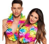 Collier Hawaï Multicolore Pastels Luxe Satin Taille Unique Multicolore