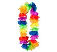 COLLIER HAWAÏEN À FLEURS POLYESTER ARC-EN-CIEL Multicolore