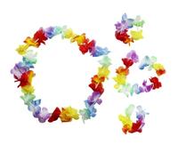Collier hawaïen avec fleurs - Accessoire de décoration tropicale pour fête sur la plage - Accessoire de décoration de fête à la piscine - Accessoire de plage pour enfants et adultes - Costume de fête