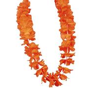 Collier Hawaïen - Décoration Florale - Orange - Adulte Mixte