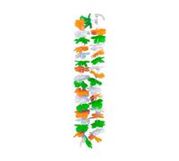 Collier Hawaïen Irlande Saint-Patrick - Collier de Fleurs Tricolore Vert Blanc Orange - Accessoire de Fête et Déguisement - Taille Unique Adulte et Enfant - Idéal Supporter Rugby et Soirée Thème