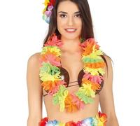 Collier Hawaïen Multicouleur Néon (Taille Unique) Multicolore