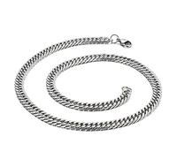 Collier Hip Hop Hommes Chains Cubains Curb 18-28 pouces, collier en acier inoxydable pour femmes 5-7 mm Rappeur Chaîne de collier