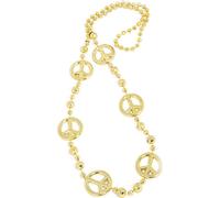 Collier hippie long Peace | Or