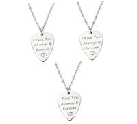 Collier Homme, 3 Pièces Pendentif Plectre Collier Médiator Bijoux Médiator DIY Pendentif Médiator Collier Médiator Médiator En Métal