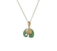 Collier Homme Élégant Simple Style Chinois Collier Femme Faux Jade Elephant Pendentif Niche Design Tendance Sensibilité Clavicule Chaîne Juif